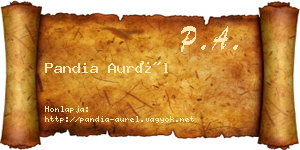 Pandia Aurél névjegykártya